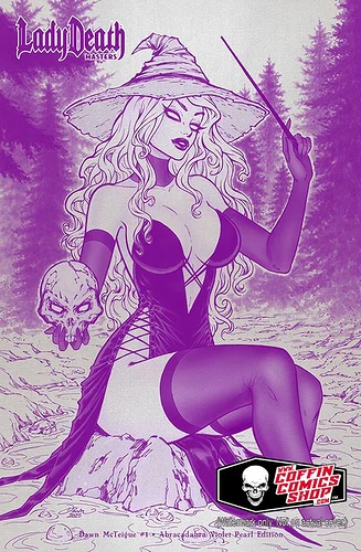 Lady Death Masters Dawn McTeigue 1, Naughty Abracadabra Violet Metal Edition
