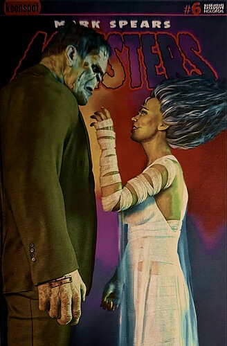 Monsters6_CoverM_MarkSpearsExclusive_Frankenstein+BrideHolofoil(Limit100)