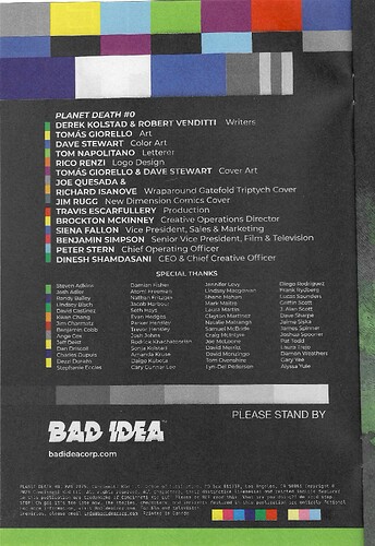 Planet Death 0 Credits