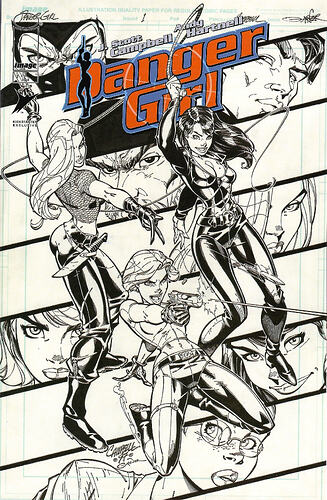 Danger Girl 1 B&W FC