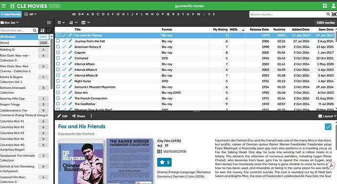 Parital List of Box Sets without IMDb Info