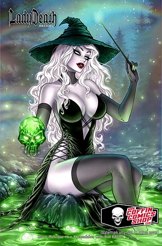 Lady Death Masters Dawn McTeigue 1, Abracadabra Holo-Foil Edition