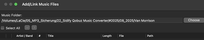 Add Link Music Files