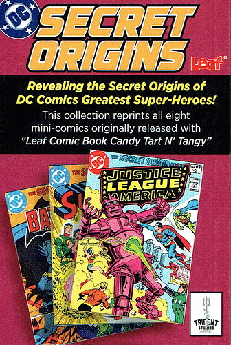 Secret Origins Back Cover