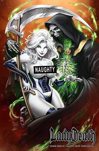 Lady Death Savage Reign 1, Mike Debalfo Naughty Death Touch Edition