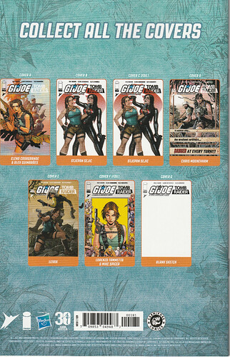 G.I Joe A Real American Hero  Tomb Raider #1R Mike Lilly NYCC Exclusive Virgin Variant Release Oct 08, 2026 Rear Cover  Limited 500