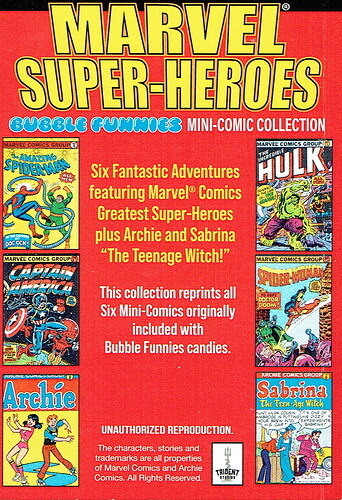 Marvel Super Heroes Back Cover