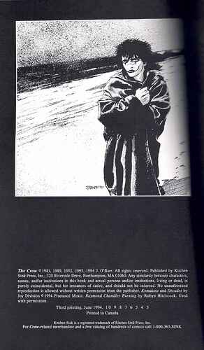 The Crow TPB  1-C Indicia