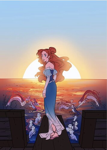 Mermaid & Pirate 1 C SFW by Dominic Bustamante