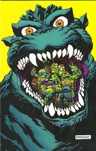 TMNT x Godzilla 4 IDW Online Excl cover