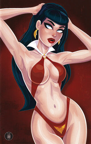 Vampirella, Vol. 7 10 - Sam Payne Virgin Pin-Up Variant Front