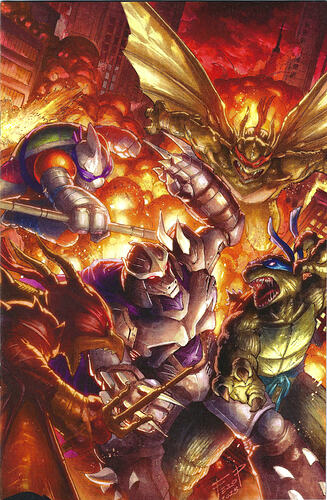 TMNT x Godzilla 5 Pe virgin cover